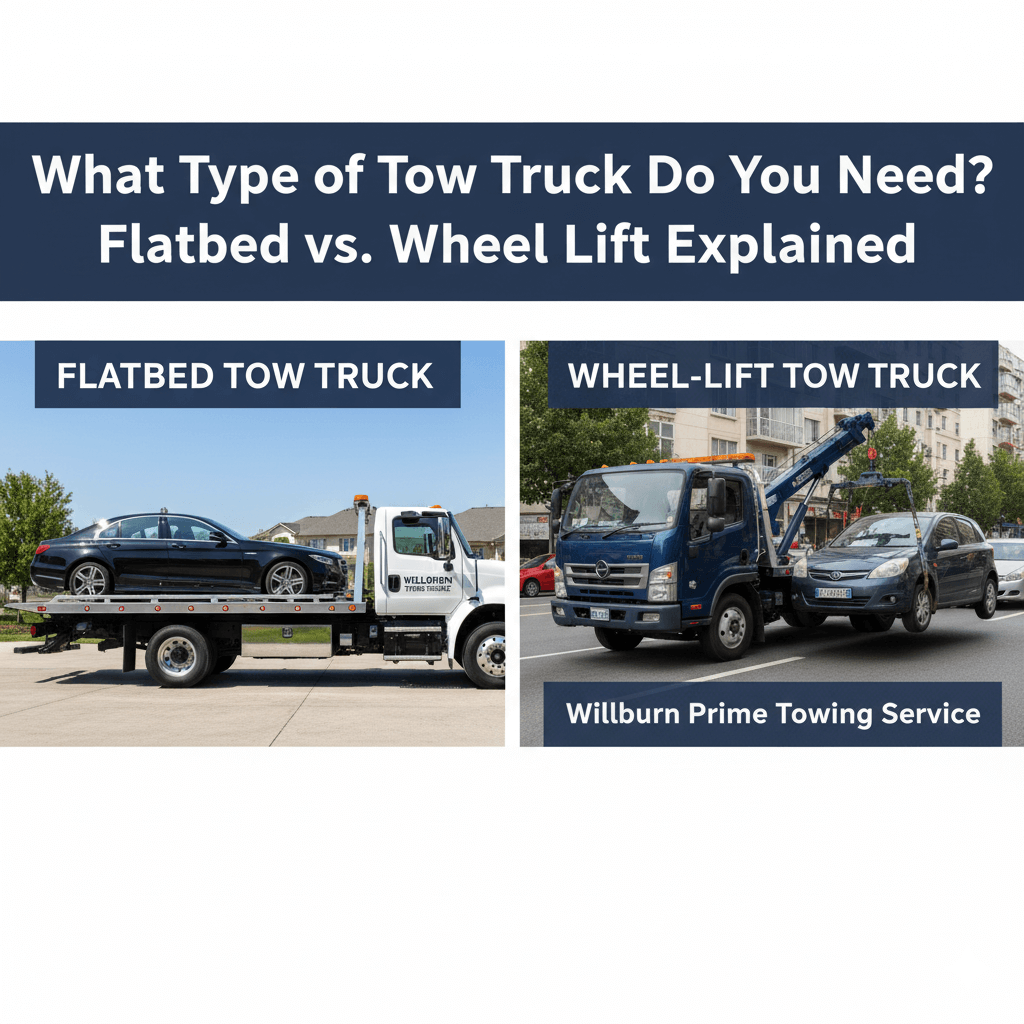 What Type of Tow Truck Do You Need Flatbed vs. Wheel Lift Explained